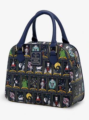 Loungefly Disney The Nightmare Before Christmas Character Tarot Cards Allover Print Handbag