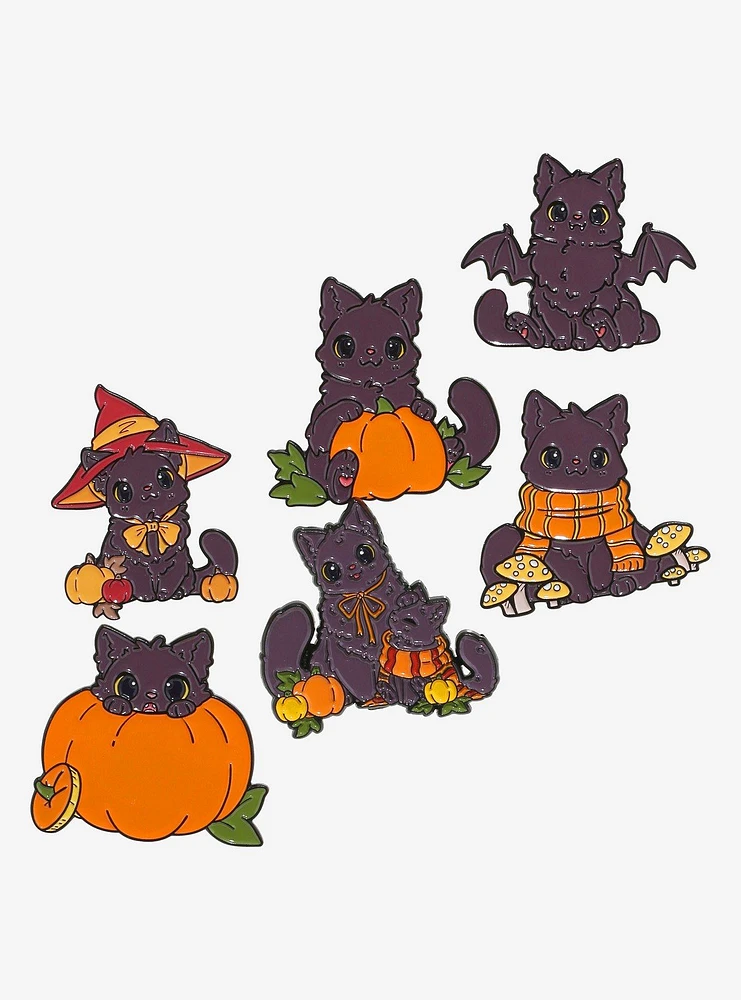 Black Cat Fall Blind Box Enamel Pin