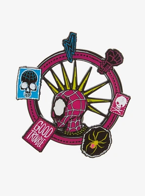 Marvel Spider-Man: Across the Spider-Verse Spider-Punk Icons Spinning Enamel Pin - BoxLunch Exclusive