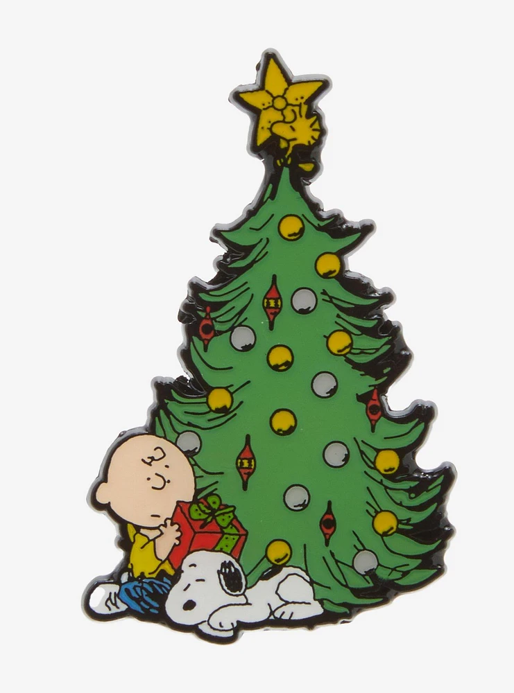 Peanuts Charlie Brown & Snoopy Christmas Tree Enamel Pin - BoxLunch Exclusive