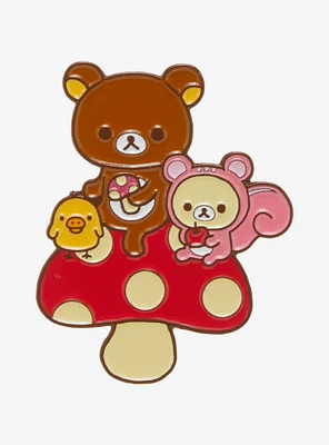 Rilakkuma & Friends Mushroom Enamel Pin
