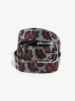 Red Leopard Bling Belt