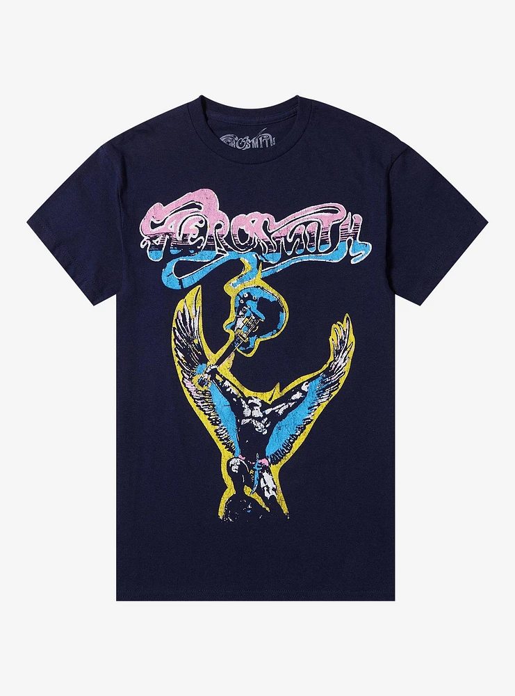 Aerosmith Winged Guitarist Boyfriend Fit Girls T-Shirt