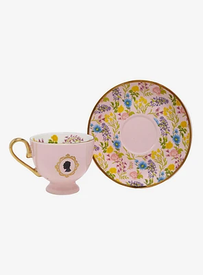 Bridgerton Silhouette Floral Tea Cup and Saucer — BoxLunch Exclusive