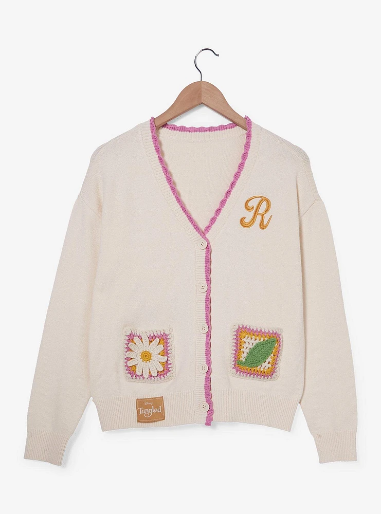 Disney Tangled Rapunzel Initial Crochet Women's Cardigan — BoxLunch Exclusive