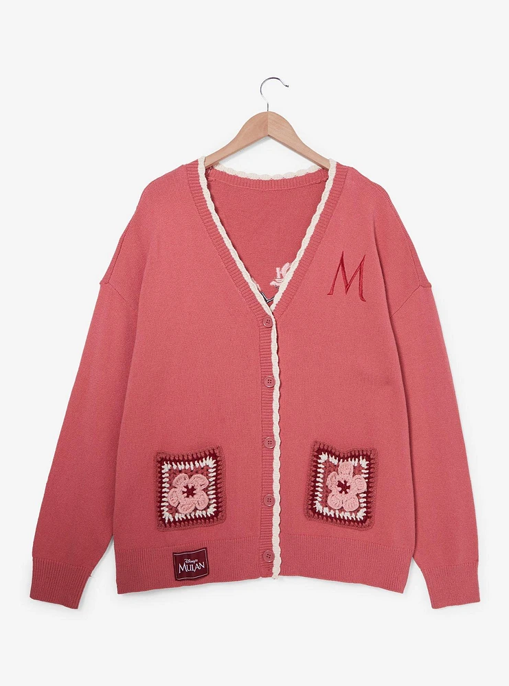 Disney Mulan Cherry Blossom Crochet Women's Plus Cardigan — BoxLunch Exclusive