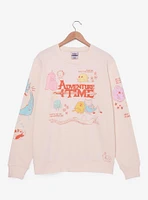 Adventure Time Multi-Character Doodle Crewneck — BoxLunch Exclusive