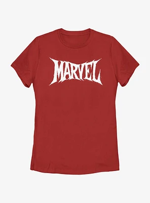 Marvel Metal Logo Womens T-Shirt