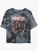 Marvel Kraven the Hunter Captured Prey Womens Tie-Dye Crop T-Shirt