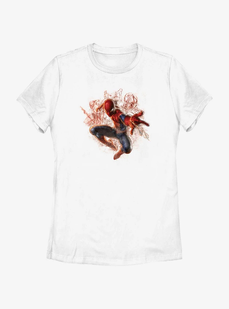 Marvel Spider-Man Hero Poses Womens T-Shirt