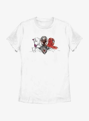 Marvel Spider-Man Three Spiders Womens T-Shirt