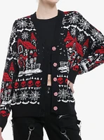 Social Collision Haunted Gingerbread House Girls Cardigan