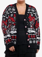 Social Collision Haunted Gingerbread House Girls Cardigan Plus