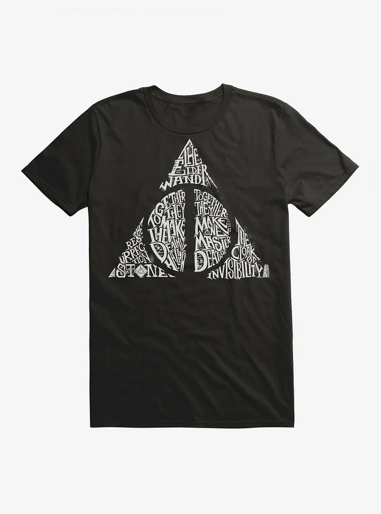 Harry Potter Deathly Hallows Script T-Shirt