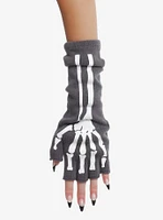 Grey Skeleton Slouch Arm Warmers