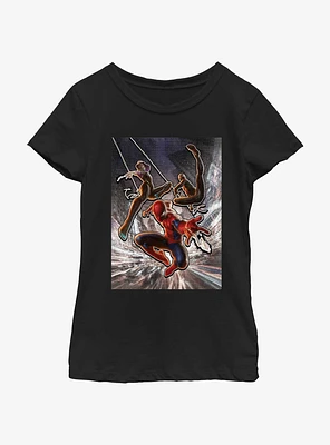 Marvel Spider-Man Spiders City Poster Girls Youth T-Shirt