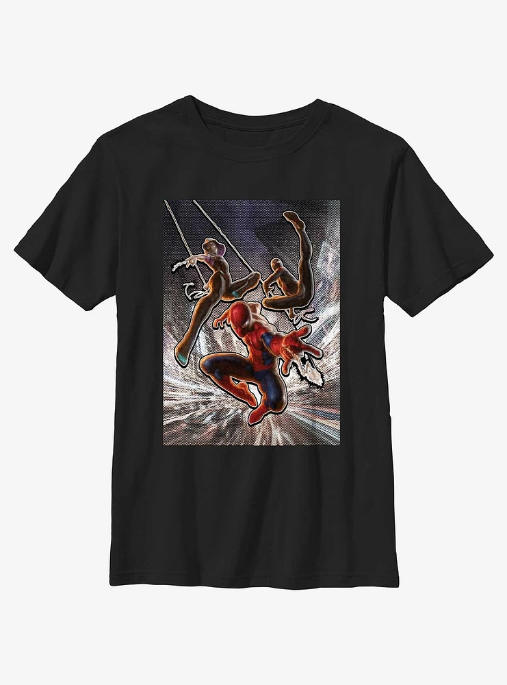 Marvel Spider-Man Spiders City Poster Youth T-Shirt