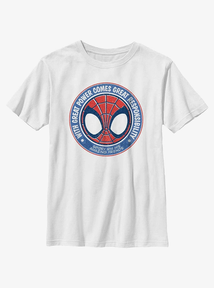 Marvel Spidey and His Amazing Friends Great Power Team Patch Youth T-Shirt