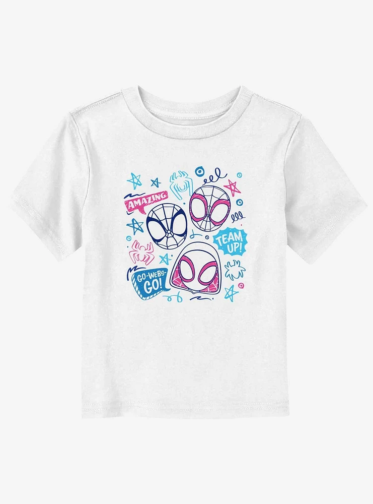 Marvel Spidey and His Amazing Friends Sketch Toddler T-Shirt