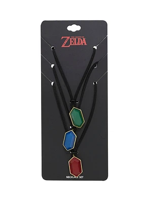 The Legend Of Zelda Rupee Necklace Set