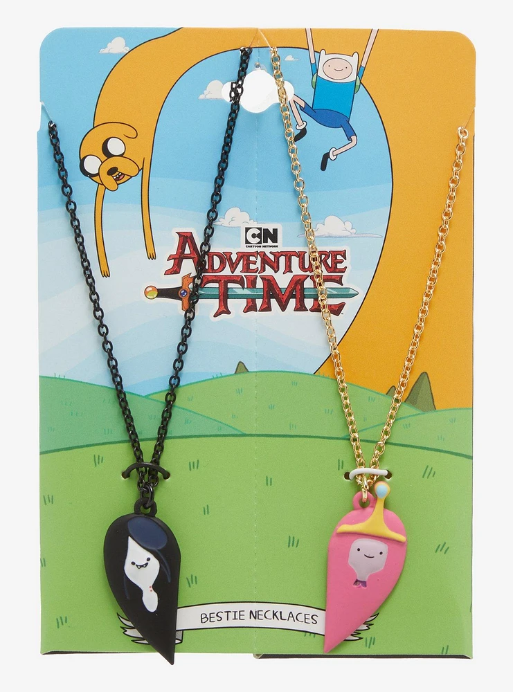 Adventure Time Princess Bubblegum & Marceline Best Friend Necklace Set