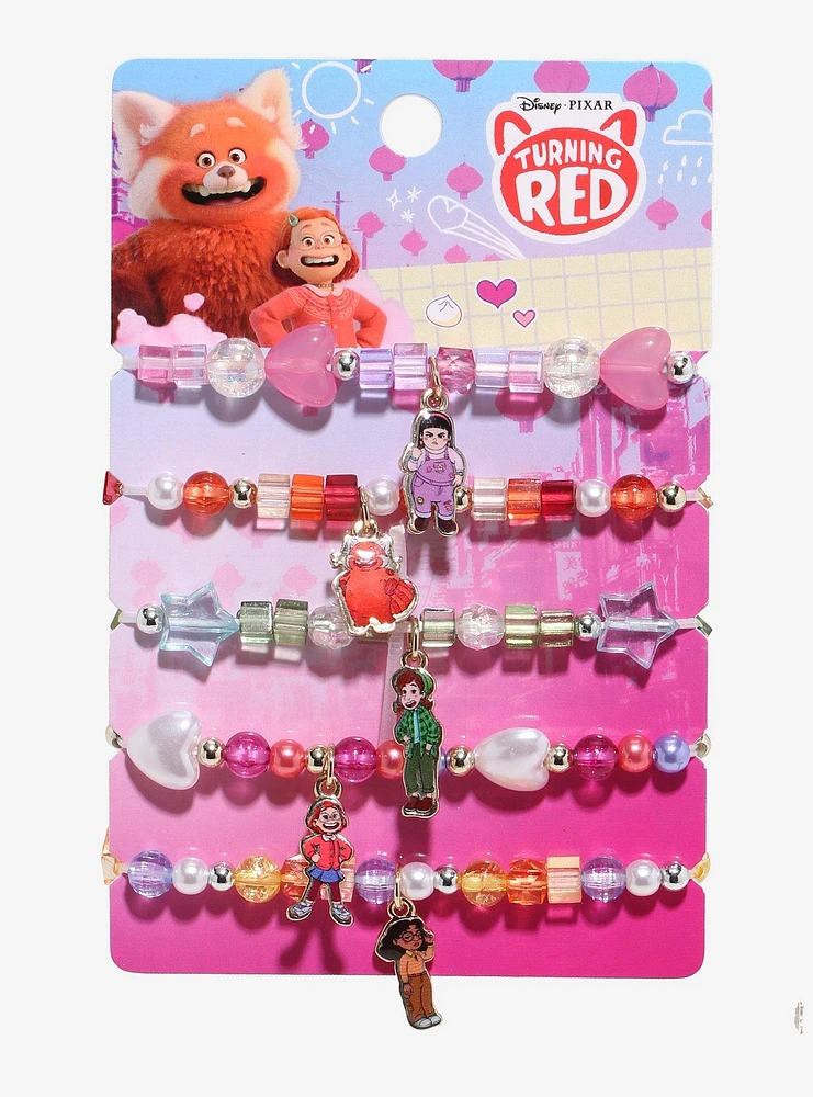 Disney Pixar Turning Red Bead Bracelet Set