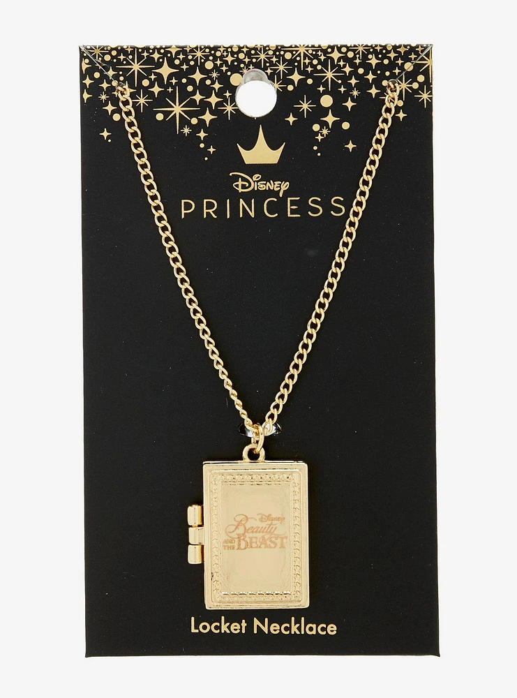 Disney Beauty And The Beast Book Locket Necklace