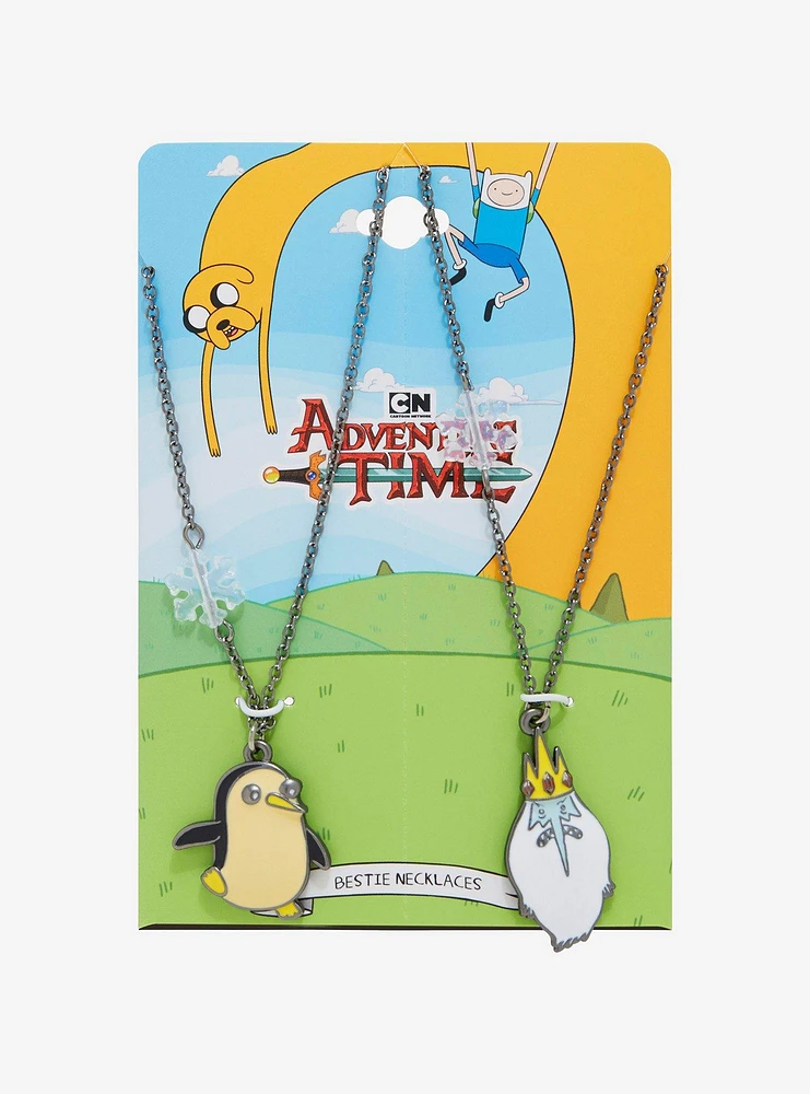 Adventure Time Ice King & Gunter Best Friend Necklace Set