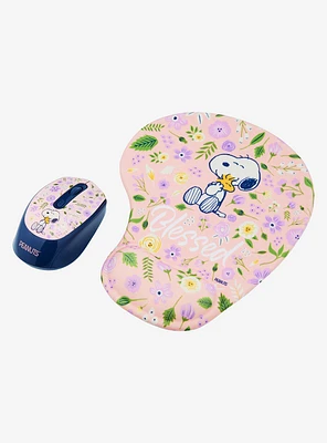 Peanuts Snoopy & Woodstock Blessed Floral Mouse and Mousepad