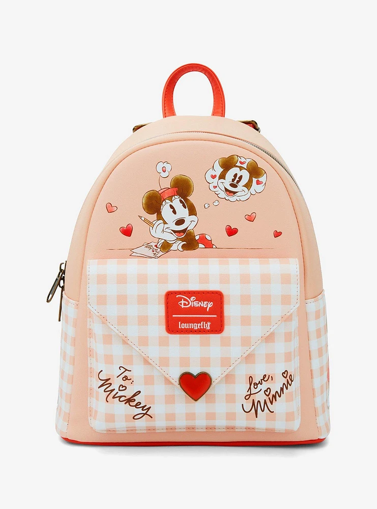 Loungefly Disney Minnie Mouse Loves Mickey Mouse Letter Mini Backpack