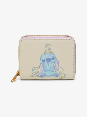 Loungefly Disney Stitch & Ducks Pastel Mini Zipper Wallet