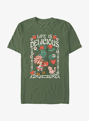 Strawberry Shortcake Life Is Delicious Nouveau Garment Dye T-Shirt