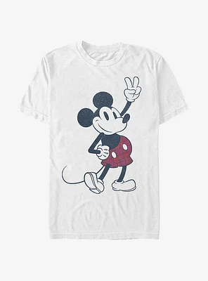 Disney Mickey Mouse Plaid Garment Dye T-Shirt