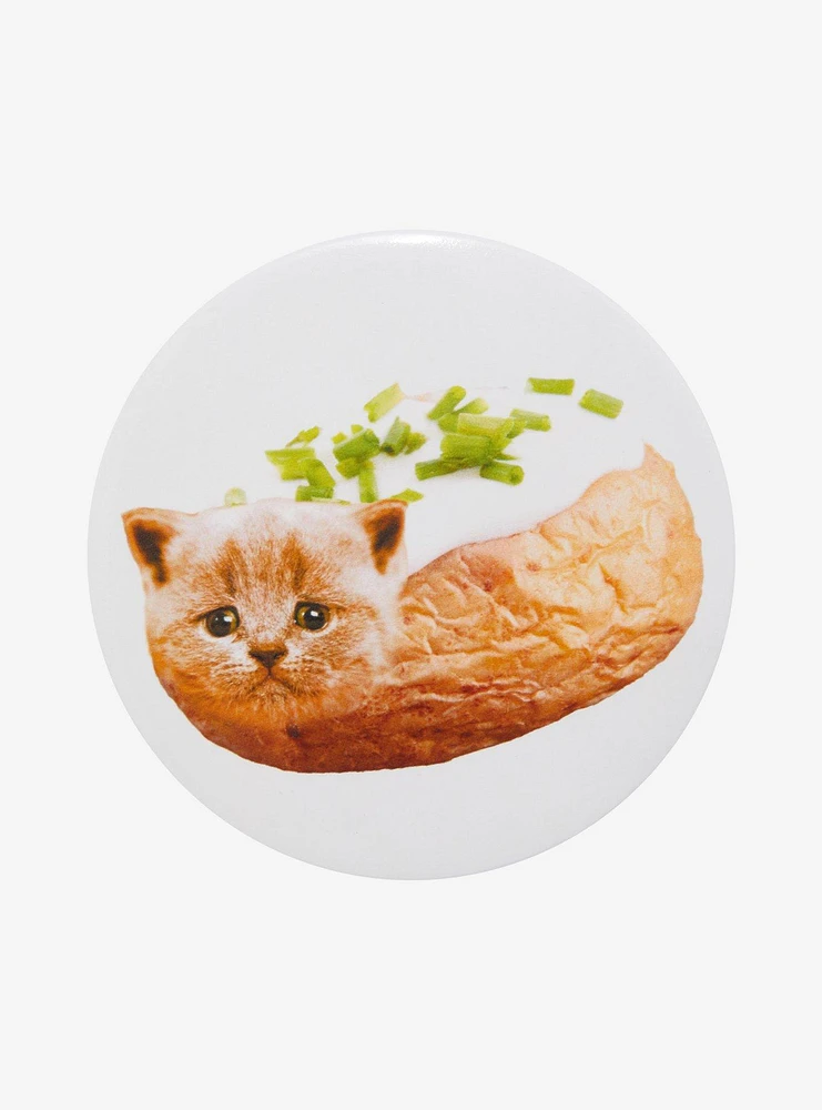 Cat Baked Potato 3 Inch Button