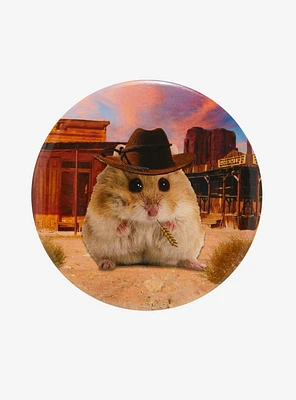 Cowboy Hamster 3 Inch Button