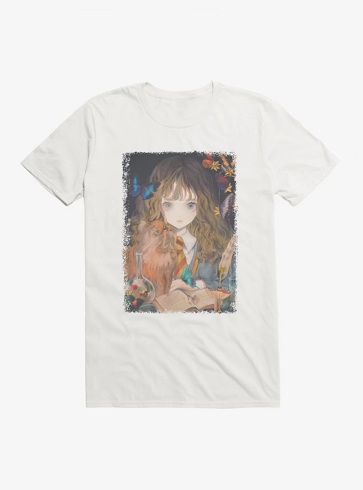 Harry Potter Hermione and Crookshanks Fantasy Style T-Shirt