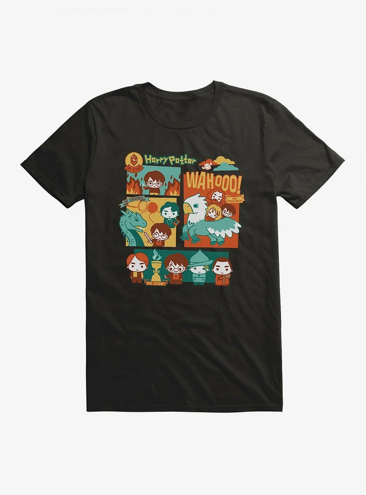 Harry Potter Comic Style First Four Films T-Shirt