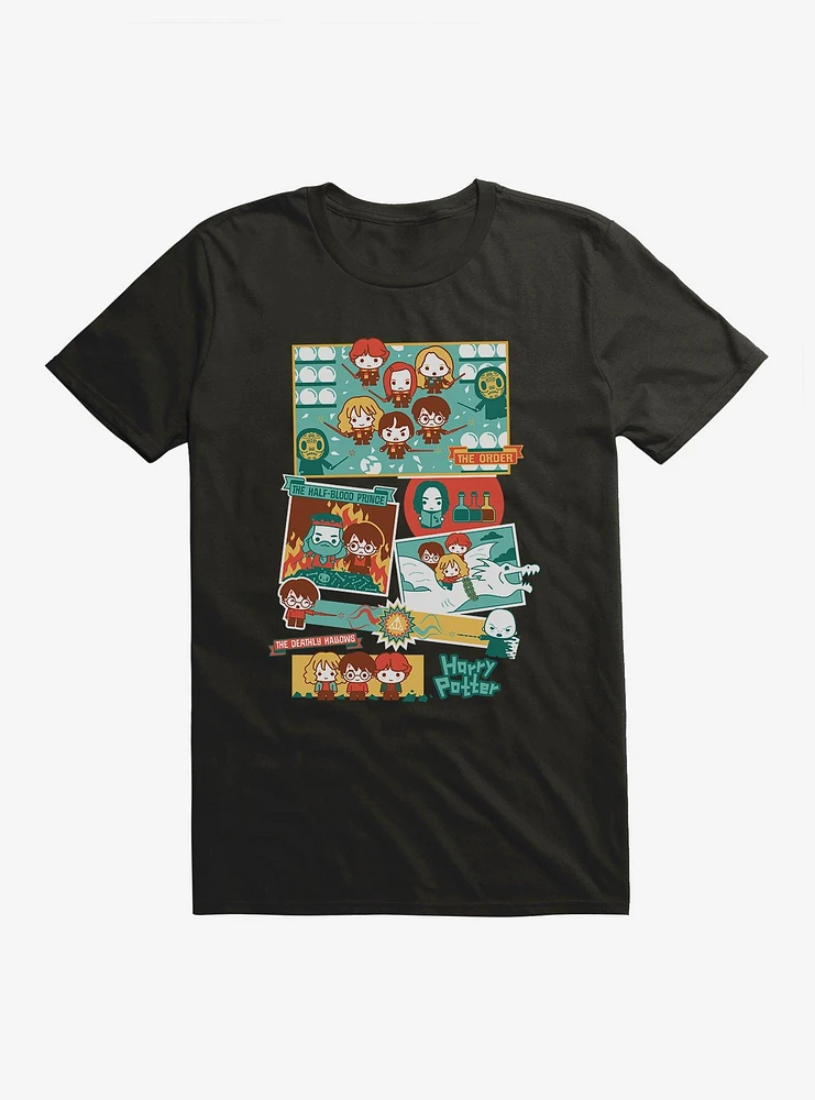 Harry Potter Comic Style Last Four Films T-Shirt