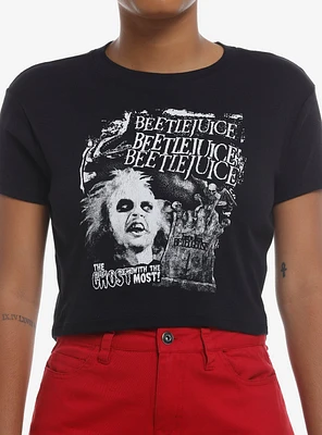 Beetlejuice Name Black & White Girls Baby T-Shirt