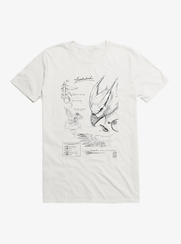 Fantastic Beasts Thunderbird Sketches T-Shirt