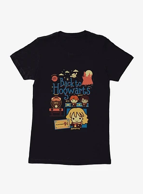 Harry Potter Platform 9 3/4 Chibi Art Womens T-Shirt