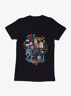 Harry Potter Luna Lovegood Doodle Art Womens T-Shirt