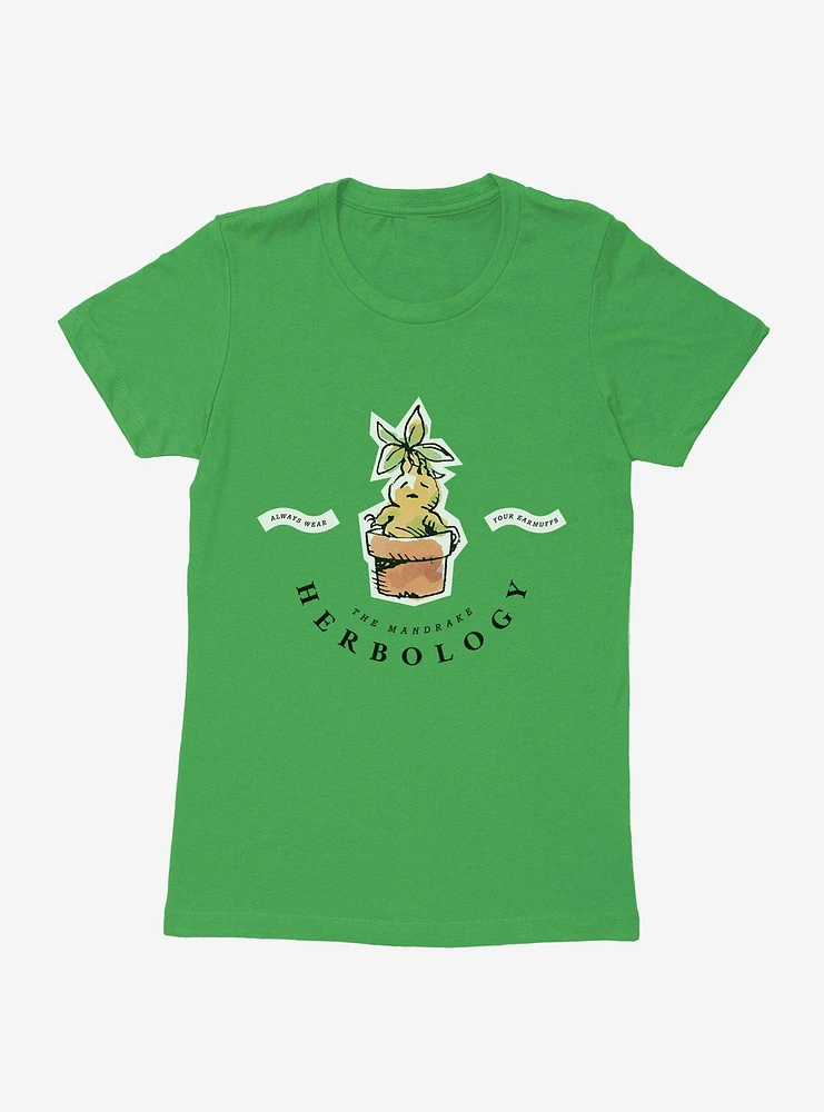 Harry Potter Watercolor Herbology Mandrake Womens T-Shirt