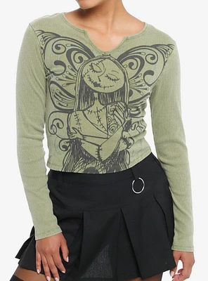 The Nightmare Before Christmas Sally Filigree Girls Long-Sleeve Top