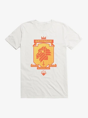 Harry Potter Gryffindor Gold Shield Pixel Logo T-Shirt