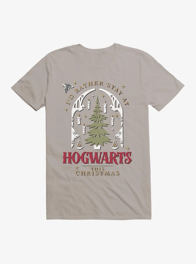 Harry Potter Rather Stay At Hogwarts This Christmas T-Shirt