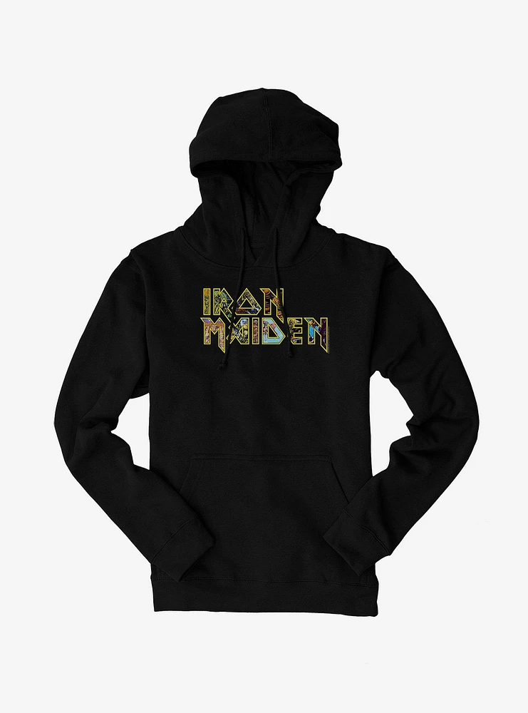 Iron Maiden Logo Collage Hoodie