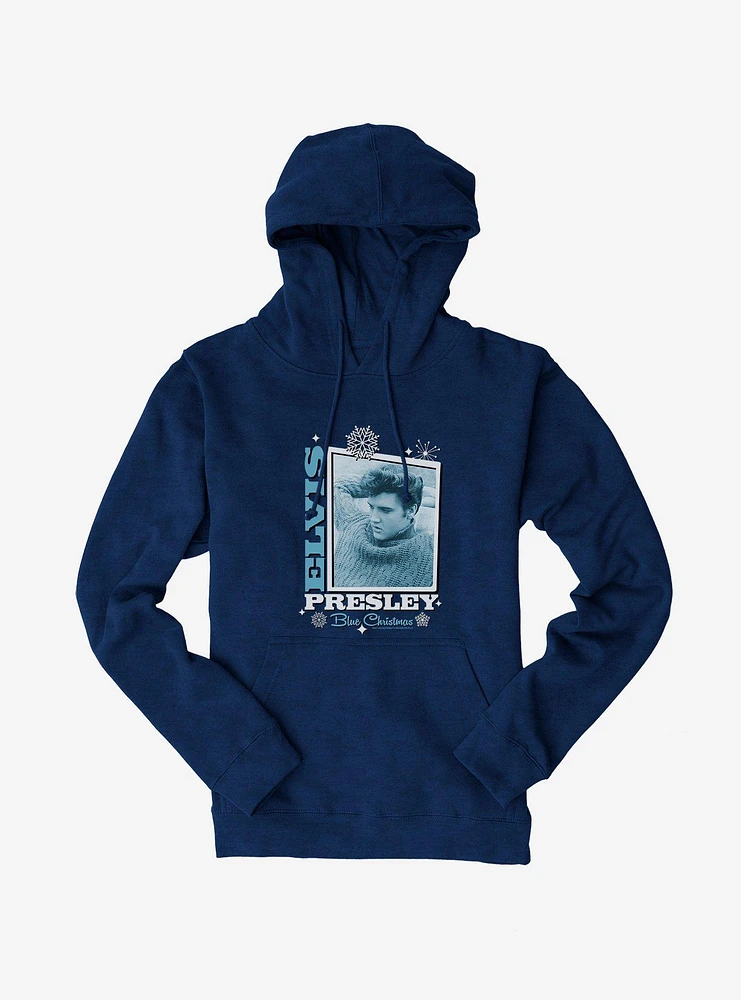 Elvis Presley Blue Christmas Hoodie