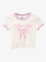 Bed Rot Queen Girls Ringer Baby T-Shirt By Goodie Two Sleeves