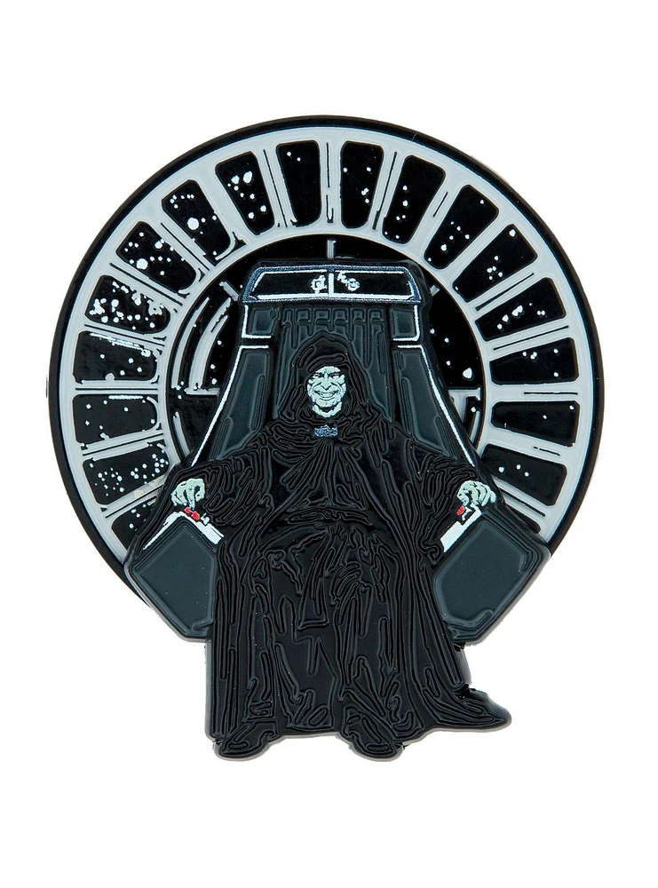 Star Wars Emperor Palpatine Spinning Enamel Pin — BoxLunch Exclusive